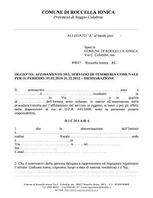 ALLEGATO A al bando prot - comune roccella rc