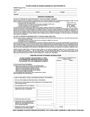 Bank Statement Disclosure and Reconciliation - Peoples Bank