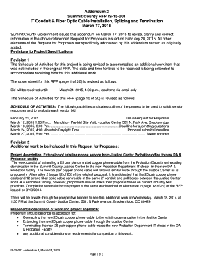 Addendum 2 Summit County RFP IS-15-001 IT Conduit Fiber - co summit co