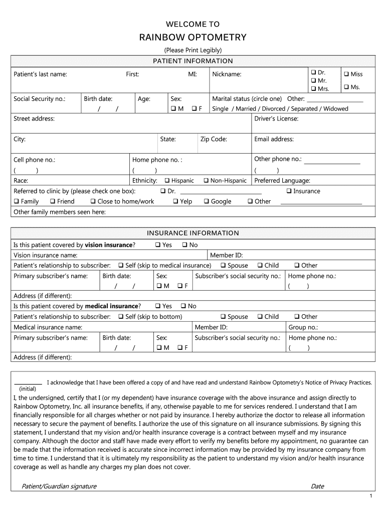 patient registration history medical Preview on Page 1