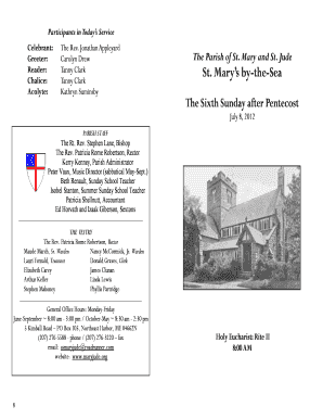 The Sixth Sunday after Pentecost - bmaryjudebborgb
