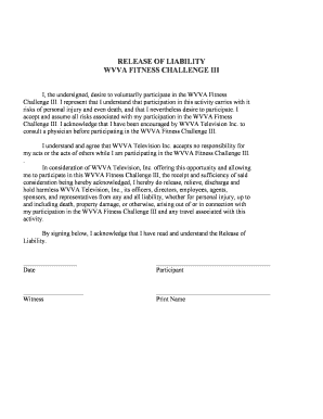 RELEASE OF LIABILITY - bWorldnowb