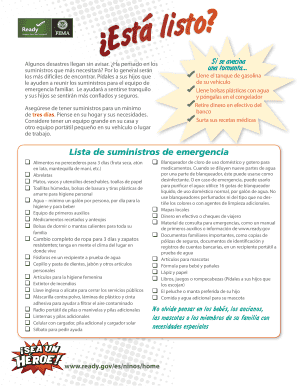 Emergency Supply Checklist