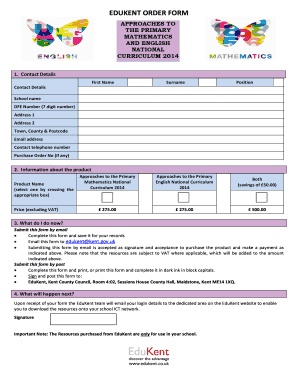 Blank booking form template