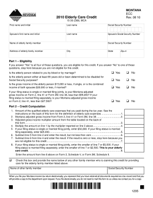 Clear Form MONTANA ECC Rev