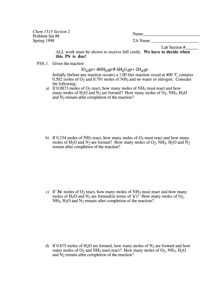Fillable online genchem1 chem okstate chem 1515 section 2 test page
