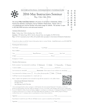 2016 May Instructors Seminar - Shinkendo