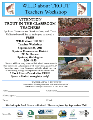 WILD about TROUT Teachers Workshop - bfranklincdbborgb