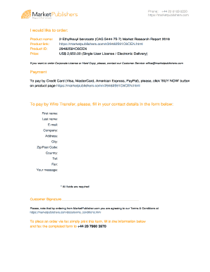 Market analysis report template - 2-Ethylhexyl benzoate CAS 5444-75-7 Market Research Report 2016 Market Research Report