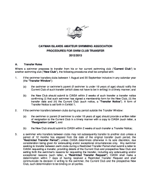 CAYMAN ISLANDS AMATEUR SWIMMING ASSOCIATION