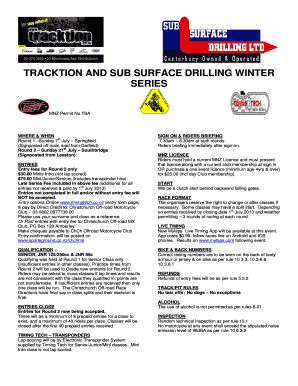 RND 2 TRACKTION AND SUB SURFACE DRILLING WINTER SERIES Entry Formdoc - timingtech co