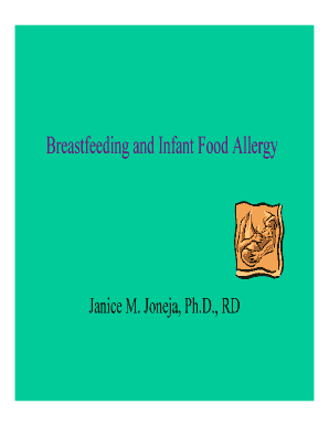 Fillable Online Breastfeeding and Infant Food Allergy Fax Email Print ...