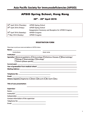 Blank sunday school registration form - apsid