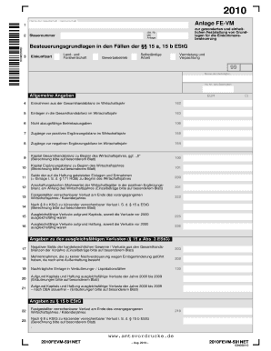 der Anlage Steuernummer Besteuerungsgrundlagen in den Fllen der 15 a, 15 b EStG 3 Einkunftsart X Land und Forstwirtschaft X X Gewerbebetrieb Selbstndige Arbeit X Vermietung und Verpachtung 99 Name des Beteiligten lfd