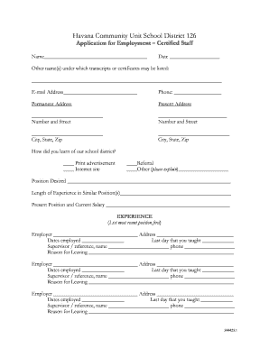 Havana Community Unit School District 126 Application for