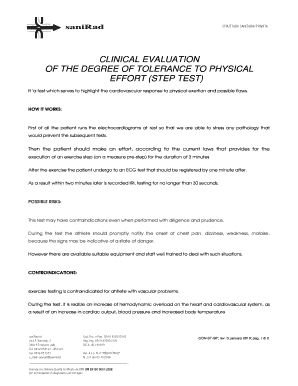 Project management report sample - CLINICAL EVALUATION OF THE DEGREE OF TOLERANCE TO PHYSICAL - sanirad