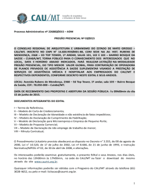 Processo Administrativo n 2268822015 ADM PREGO - caumt org