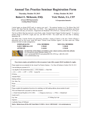 Disciplinary action format in excel - Annual Tax Practice Seminar Registration Form - centralcoastea