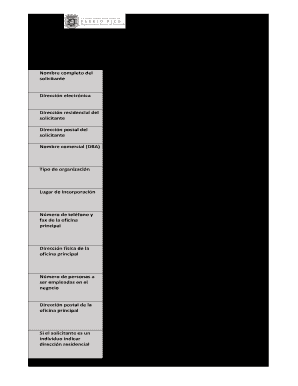 Formulario solicitud licencia