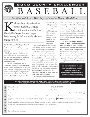 rules, Challenger - challengerbaseball