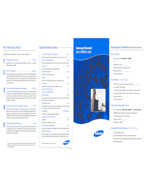 User guide template - Samsung Voicemail Quick Reference Guide Samsung Voicemail Quick Reference Guide