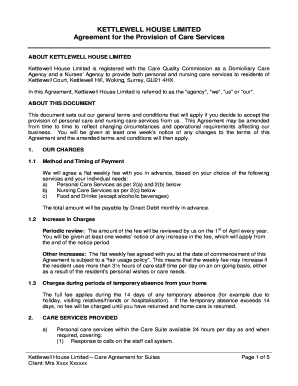 Care Agreement (pdf) - Kettlewell House Nursing Home - kettlewellhouse co