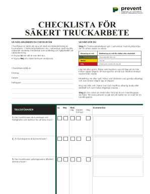 Safety Checklist for Truck Operations