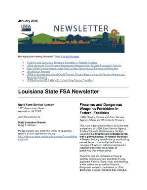 Louisiana bStateb FSA Newsletter - US Department of Agriculture - apfo usda