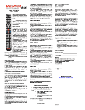 Codigos De Control Master Rm Uniatsc - Fill and Printable Online