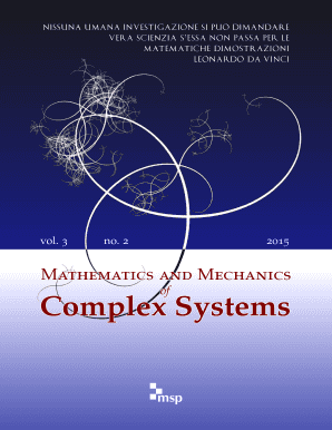 Mathematics and Mechanics of Complex Systems vol b3b b2015b no 2