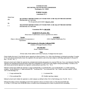 FORM 10-QA - birbbmyosrensbbcomb