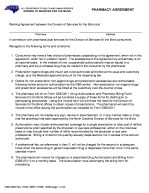Pharmacy bAgreementb - NC Department of Health and Human Services