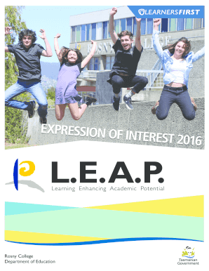 LEAP Brochure - Rosny College - rosnycollege education tas edu