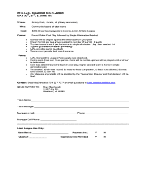 Round robin tournament generator excel - 2016 Diamond Dig Baseball Classic Tournament - LJAL