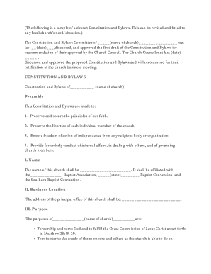 church sample waiver form constitution bylaws activity following pdffiller