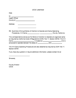 Sample of leave form - 4-H Camp Safety Guidebook - Environmental Health & Safety ...