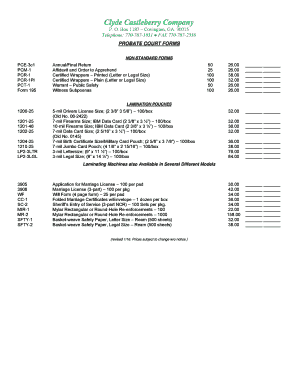 Probate document example - pce 3c1 annual return