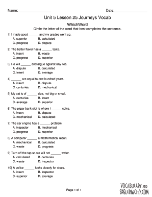 Sample email requesting documents from employee - Name: Date: Unit 5 Lesson 25 Journeys Vocab WhichWord Circle the letter of the word that best completes the sentence