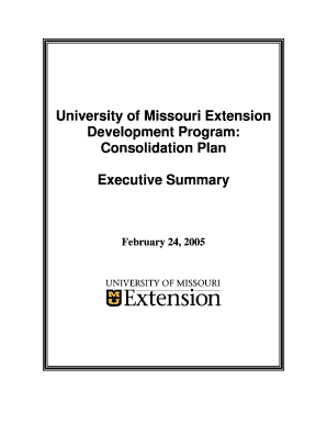 MU Extension Consolidation - University of bMissourib Extension