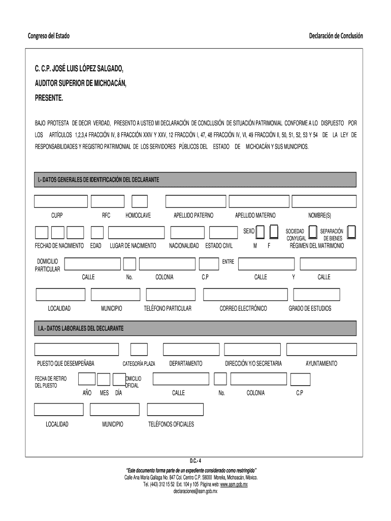 Congreso del Estado Declaracin de Conclusin Fiscalizando con Responsabilidad para Transparentar Sist Vista previa en la página 1
