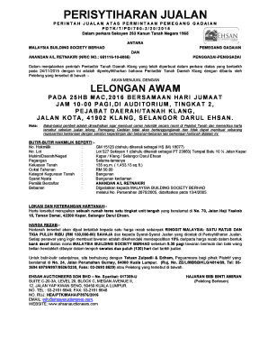 Fillable Online PERINTAH JUALAN ATAS PERMINTAAN PEMEGANG GADAIAN 