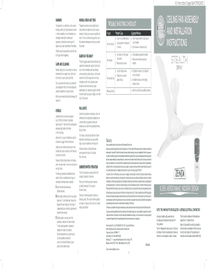 Fillable Online Normal Wear And Tear Ceiling Fan Assembly Trouble