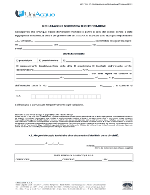 MD 720117 - Dichiarazione sostitutiva di certificazione REV01 - uniacque bg