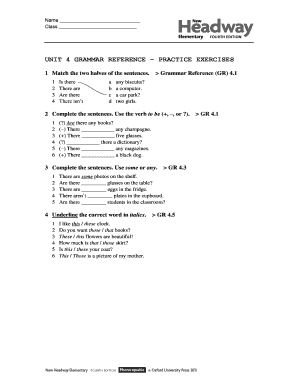 Unit 4 Grammar Practice Worksheets