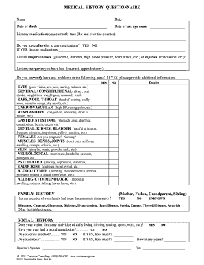 general medical history questionnaire magdalene project org general medical history questionnaire