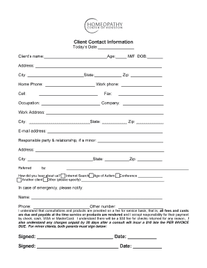 New Client Information Packet ComplexAutism- Sequential