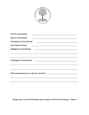 Event evaluation form - Southington STEPS - southingtonsteps