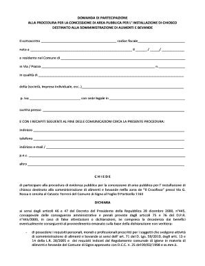 Domanda di partecipazione - comunesignafiit