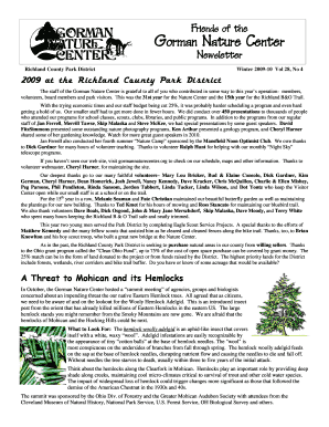 Winter newsletter - Gorman Nature Center - gormannaturecenter
