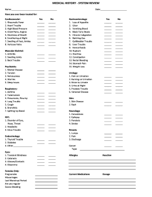 MEDICAL HISTORY - SYSTEM REVIEW - bgmsdocsbbcomb